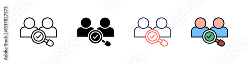 Hiring Multi Style Icon Set Vector 