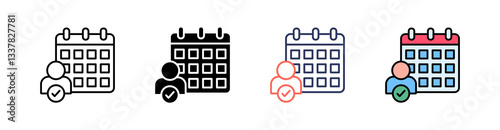 Appointment Multi Style Icon Set Vector 