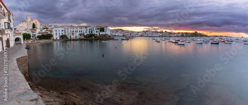 Wallpaper Mural Panoramic View of Cadaques Spain at Dawn Torontodigital.ca