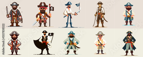 cartoon illustration of pirate captain