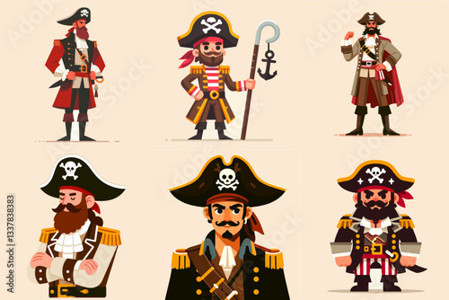 cartoon illustration of pirate captain