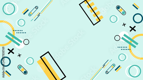 Modern background design memphis style