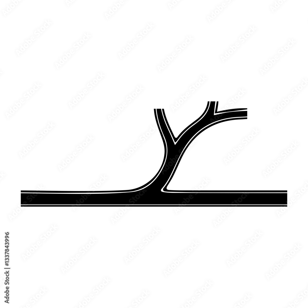 Fototapeta premium cardiovascular vessel glyph icon