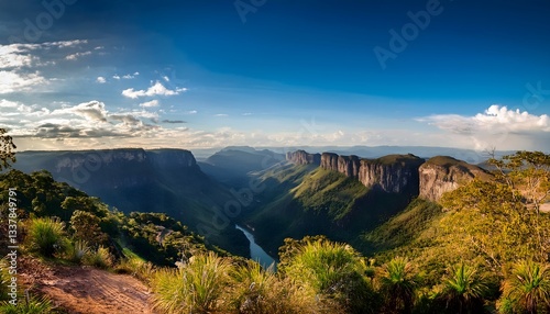 landscape of the best natural scenery in the country of Brazil. photo