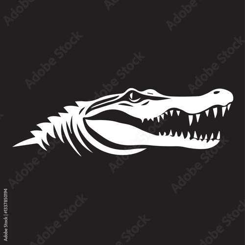 crocodile head vector
