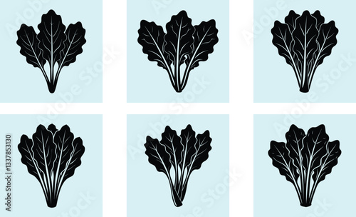 Chard silhouette vector