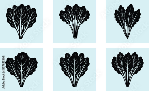Chard silhouette vector