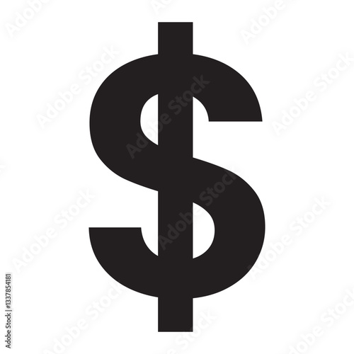 usd dollar sign silhouette vector illustration design