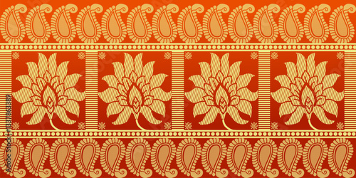 beautiful graphic saree design and this sari design is in Indian style which is for textile fashion industry and it can be used as wallpaper backdrop and website bg this style is originated in india 