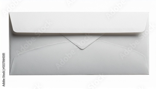 close up of plain white envelope isolated on transparent background