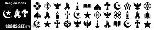 All Religion Icon Set – Church, Faith & Worship