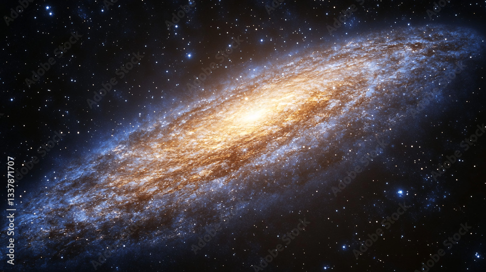 Obraz premium space galaxy in space, Bright and Beautiful Milky Way
