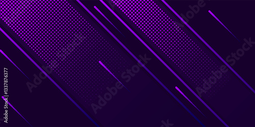 Modern style abstract geometric purple dotted banner abstract pattern background.
