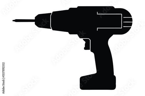 electric drill isolated on white