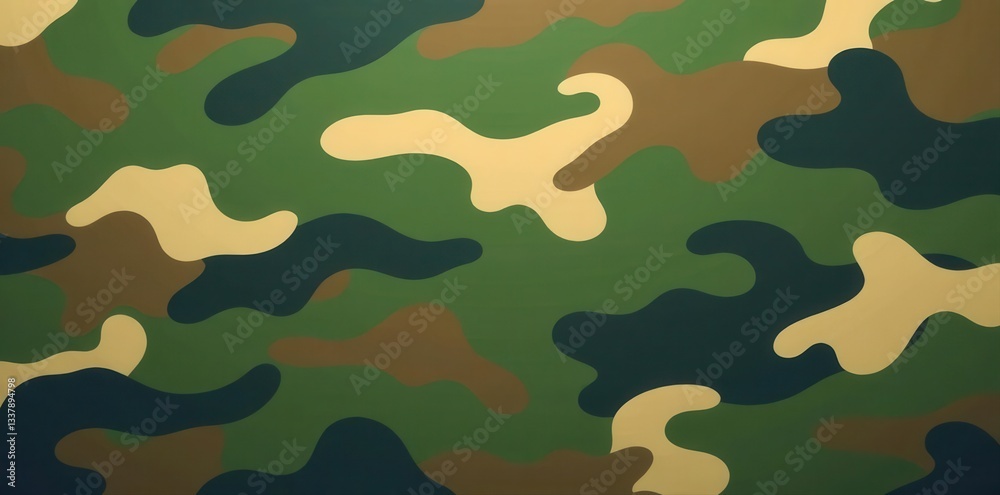 Naklejka premium Classic military style camo repeating vector background , masking, graphic, texture