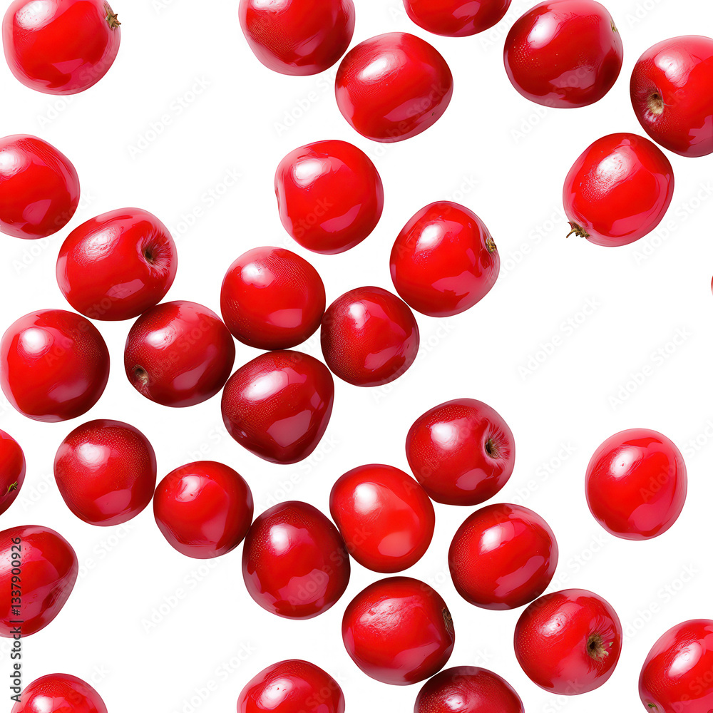 Fresh Red Berries Isolated on White Background Fresh Red Berries Isolated on White Background