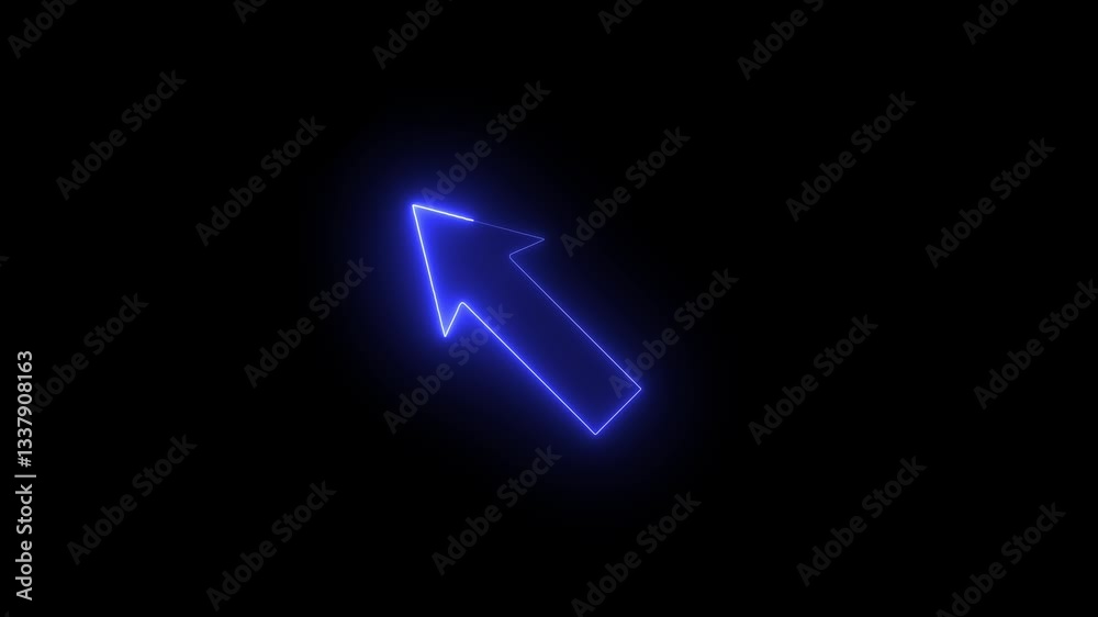 neon directional arrow. directional sign arrow points to the up- left neon directional arrow. directional sign arrow points to the up- left