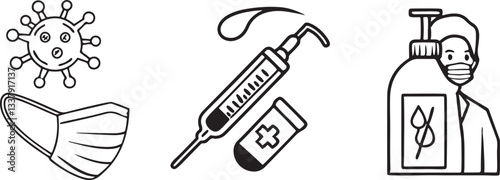 "Healthcare & Safety Essentials Icons"