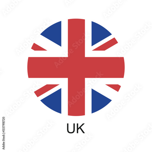 united kingdom round flag icon 