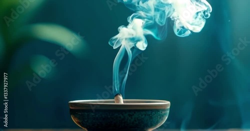 A slow-burning incense stick