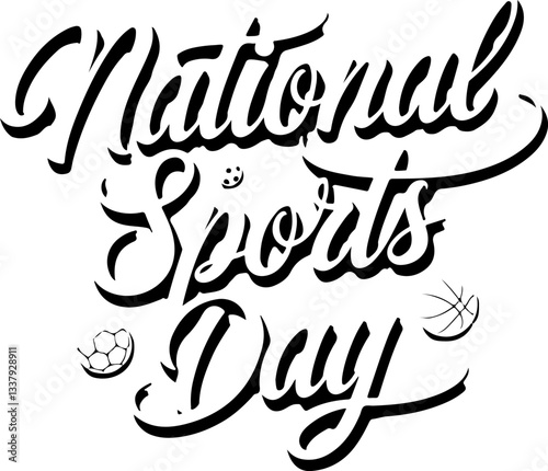 "National Sports Day Vector Art – Dynamic and Energetic Design Celebrating Athletic Spirit, Fitness, and National Pride"