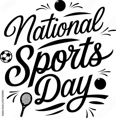 "National Sports Day Vector Art – Dynamic and Energetic Design Celebrating Athletic Spirit, Fitness, and National Pride"