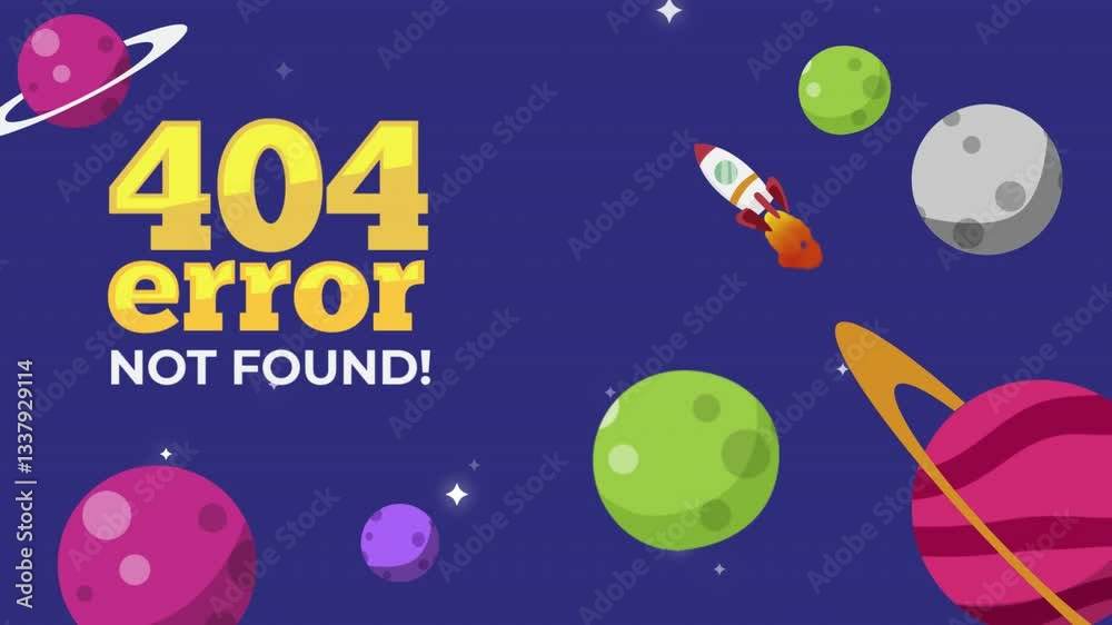 Hand drawn 404 error animation Hand drawn 404 error animation