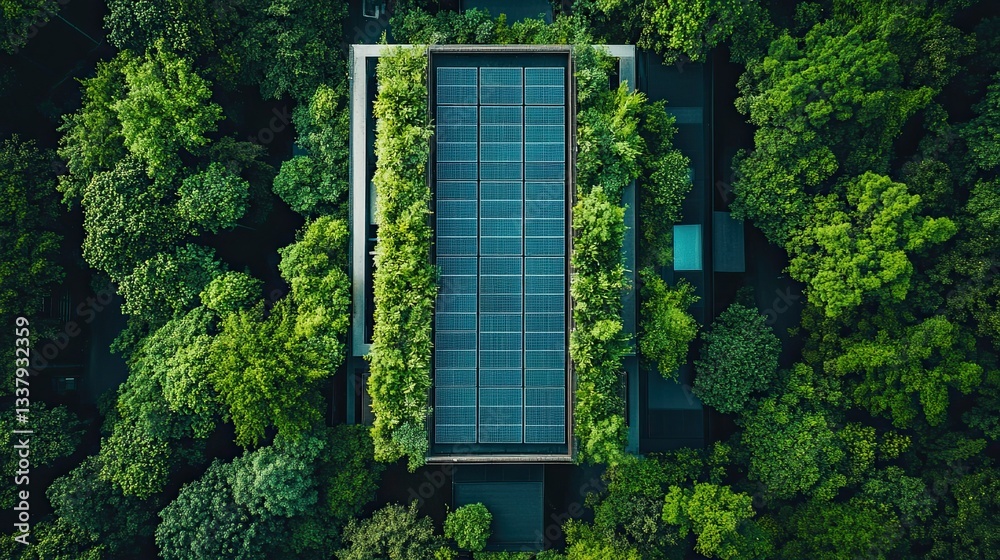 Aerial data center powered sustainable energy solar panels surrounded greenery green energy technology data management eco-friendly server farms green energy solar-powered data center Aerial data center powered sustainable energy solar panels surrounded greenery green energy technology data management eco-friendly server farms green energy solar-powered data center