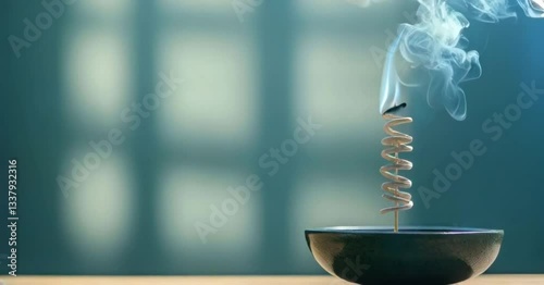 A slow-burning incense stick