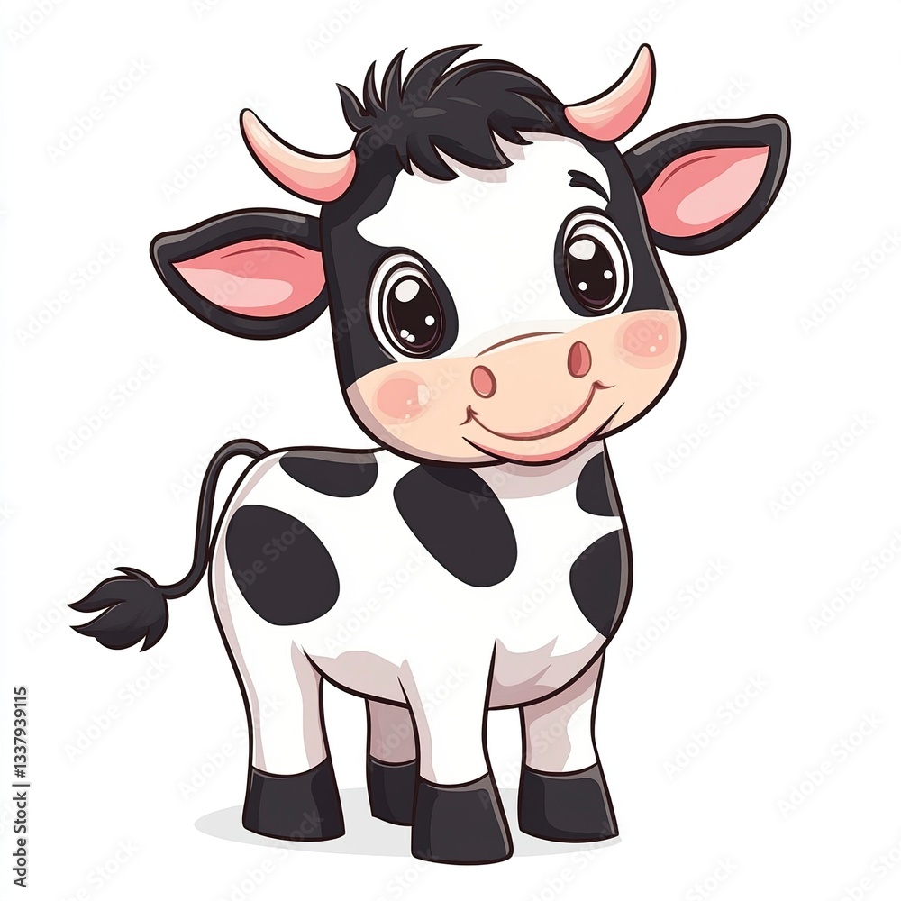 A cow isolated on a white background A cow isolated on a white background