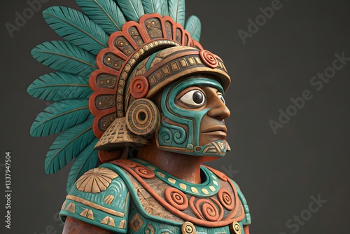 Exquisite Aztec Warrior Costume: Celebrating Ancient Craftsmanship and Cultural Heritage photo