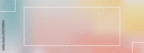 Gradient banner with a white border with space for the inscription