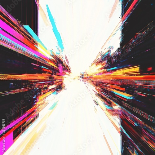 Digital High-Speed Tunnel - Flow of Light and Energy
