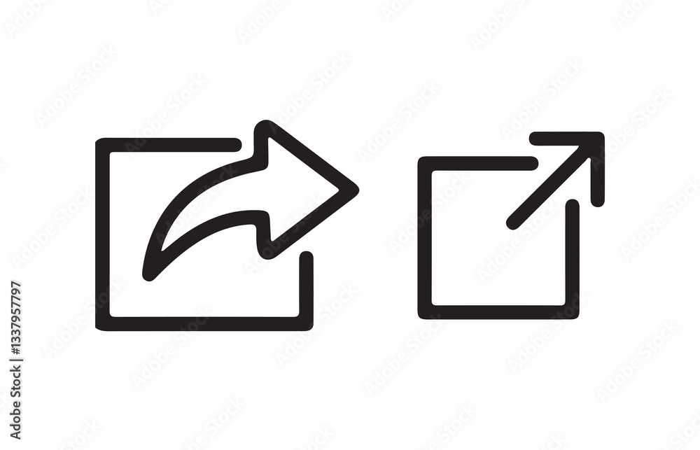 Share icon set. Share arrow, link, arrow symbol. button connection illustration sign collection. vector illustration eps 10. Share icon set. Share arrow, link, arrow symbol. button connection illustration sign collection. vector illustration eps 10.