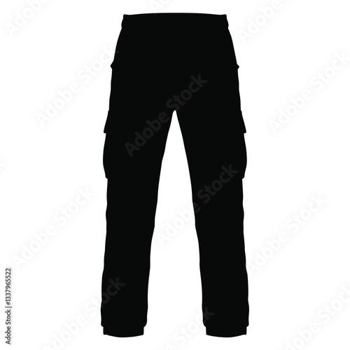 black pants isolated on white background