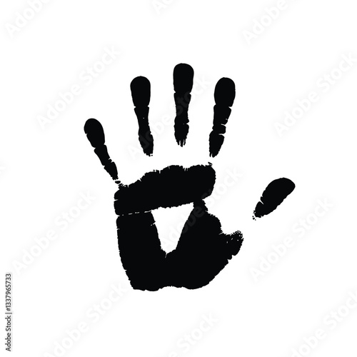 hand print vector