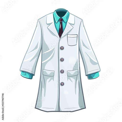 Laboratory coat isolated white background 
