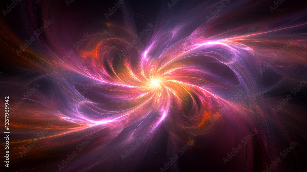 Vibrant abstract swirl of colors creating cosmic energy effect Vibrant abstract swirl of colors creating cosmic energy effect