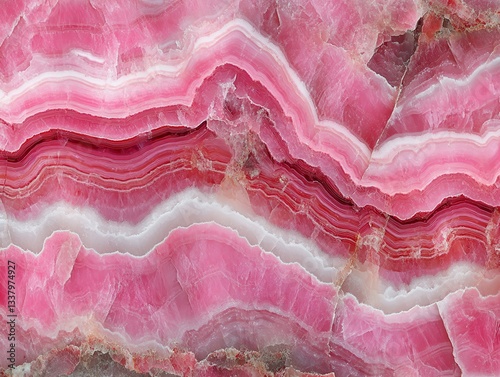Pink Rhodonite Mineral Texture Background