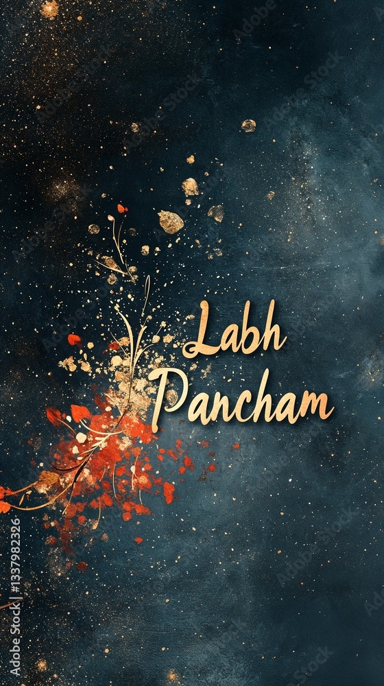 Naklejka premium Minimalist golden calligraphy spelling