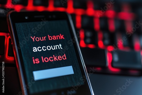 A smartphone screen displaying a phishing message with 