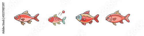 cherry barb fish icon, cherry barb fish vector illustration-simple illustration of cherry barb fish, perfect for cherry barb fish logos and icons