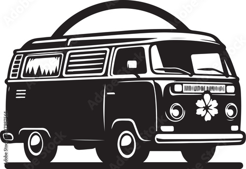 Vintage Camper Van Silhouette Bundle
