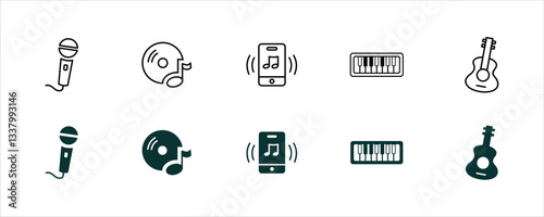 Melodic Vibes: Music & Audio Icon Collection