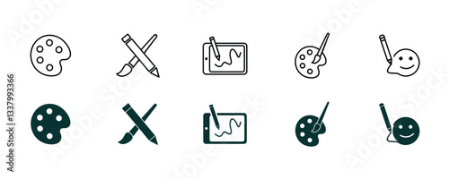 Creative Strokes: Painting & Drawing Icon Pack