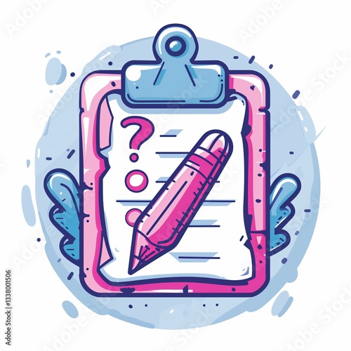 A white background memo pad