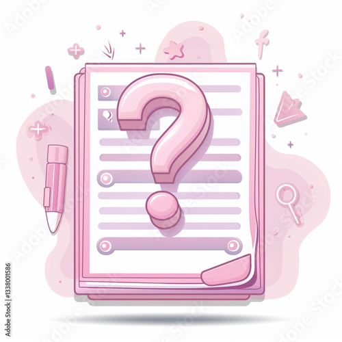 A white background memo pad