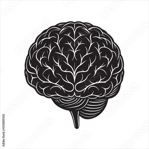 Human brain Silhouette vector Clipart