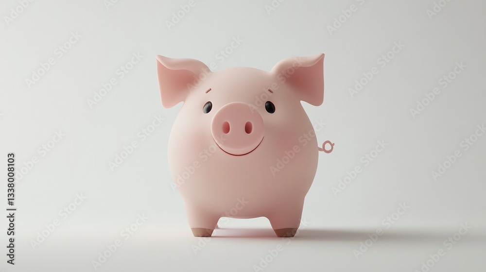 A minimalist vector pig with a big, plump body, short ears, and a curly tail, its adorable shape standing out crisply against a white background.
A minimalist vector pig with a big, plump body, short ears, and a curly tail, its adorable shape standing out crisply against a white background.