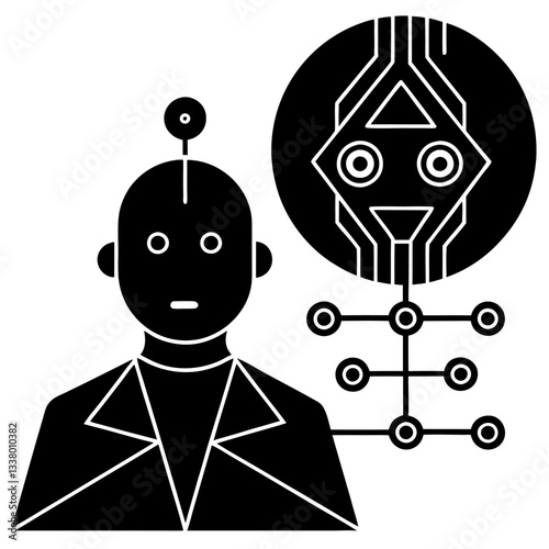 Modern Artificial Intelligence Symbols for Digital and Tech Projects
